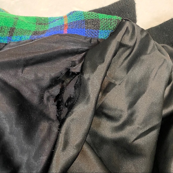 VINTAGE One of a Kind Plaid Wool Bomber Jacket - Picture 7 of 9